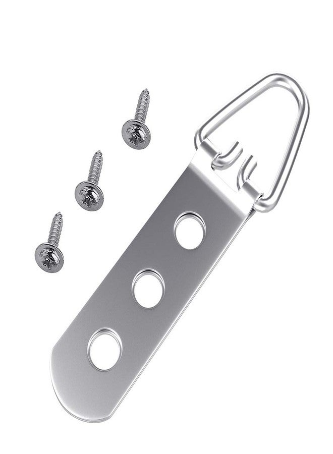 Furhua Heavy Duty Large Strap Hanger 3 Hole D-Ring Hanger with Screws for Hanging Clock Paintings Artwork Picture Frame Hook Photos-30 Pack - Image 1